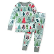 Honest Baby Clothing Organic Cotton Boy/Girl 2-Piece Long Sleeve Pajama Set, 12M to 7Y